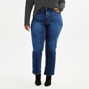 Plus Size Sonoma High Rise Curvy Straight Fit, Stretch Jeans, Size: 24W, Blue